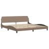 Lit avec matelas cappuccino 200x200 cm similicuir 