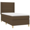 Sommier à lattes de lit avec matelas Marron foncé 100x200 cm 