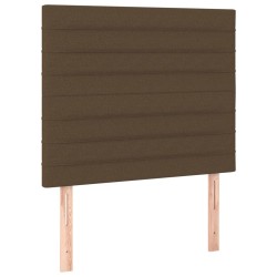 Sommier à lattes de lit avec matelas Marron foncé 100x200 cm 