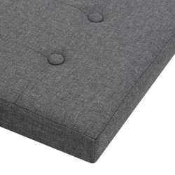 Tabouret de rangement pliable Gris foncé Faux lin 