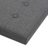 Tabouret de rangement pliable Gris foncé Faux lin 