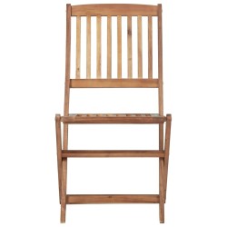 Chaises pliables de jardin lot de 6 avec coussins Bois d'acacia 