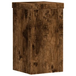 Supports pour plantes 2 pcs chêne fumé bois d'ingénierie 