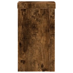 Supports pour plantes 2 pcs chêne fumé bois d'ingénierie 