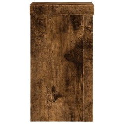 Supports pour plantes 2 pcs chêne fumé bois d'ingénierie 
