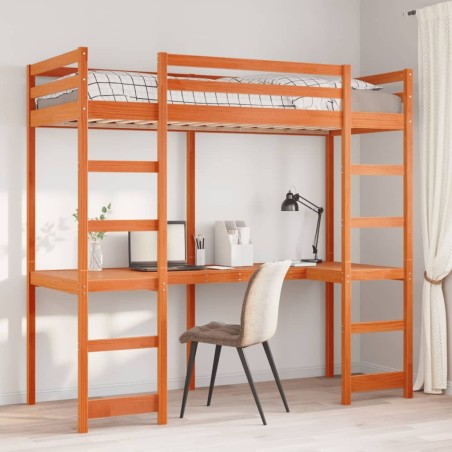 Cadre de lit superposé sans matelas 90x190cm bois de pin massif 
