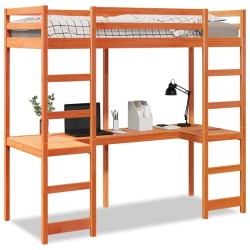 Cadre de lit superposé sans matelas 90x190cm bois de pin massif 