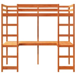 Cadre de lit superposé sans matelas 90x190cm bois de pin massif 