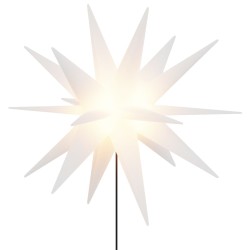 Lumière de Noël avec piquet LED pliable blanc 57 cm 