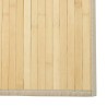Tapis rectangulaire naturel clair 60x200 cm bambou 