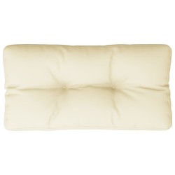 Coussin de palette crème 80x40x12 cm tissu 