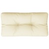 Coussin de palette crème 80x40x12 cm tissu 