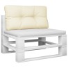 Coussin de palette crème 80x40x12 cm tissu 