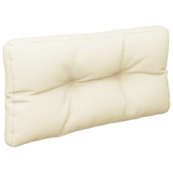 Coussin de palette crème 80x40x12 cm tissu 