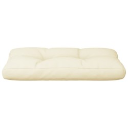 Coussin de palette crème 80x40x12 cm tissu 
