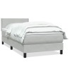 Sommier à lattes de lit et matelas gris clair 80x210 cm velours 