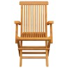 Chaises de jardin coussins à carreaux gris lot de 4 Teck massif 