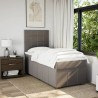Sommier à lattes de lit avec matelas Taupe 80x200 cm Tissu 