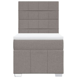 Sommier à lattes de lit avec matelas Taupe 80x200 cm Tissu 