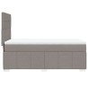 Sommier à lattes de lit avec matelas Taupe 80x200 cm Tissu 
