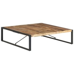 Table basse 140x140x40 cm Bois de manguier brut 