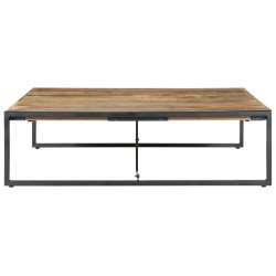 Table basse 140x140x40 cm Bois de manguier brut 