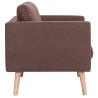 Canapé à 3 places tissu marron 