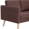 Canapé à 3 places tissu marron 