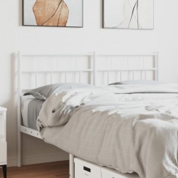 Tête de lit métal blanc 140 cm 
