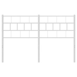 Tête de lit métal blanc 140 cm 