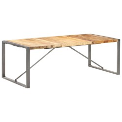 Table à manger 220x100x75 cm Bois de manguier massif brut 