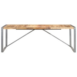 Table à manger 220x100x75 cm Bois de manguier massif brut 