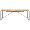 Table à manger 220x100x75 cm Bois de manguier massif brut 