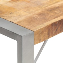 Table à manger 220x100x75 cm Bois de manguier massif brut 