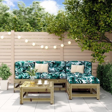 Salon de jardin 5 pcs bois de pin imprégné 