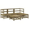 Salon de jardin 5 pcs bois de pin imprégné 
