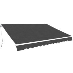 Auvent pliable manuel 450 cm Anthracite 