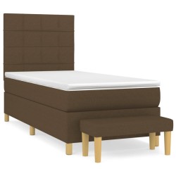 Sommier à lattes de lit avec matelas Marron foncé 80x200 cm 