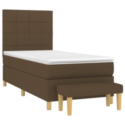 Sommier à lattes de lit avec matelas Marron foncé 80x200 cm 