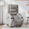 Fauteuil de massage inclinable gris nuage tissu 