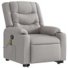 Fauteuil de massage inclinable gris nuage tissu 