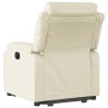Fauteuil inclinable électrique crème similicuir 