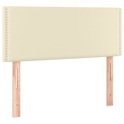 Sommier à lattes de lit avec matelas Crème 100x200cm Similicuir 