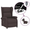 Fauteuil inclinable électrique à oreilles marron foncé tissu 