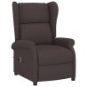 Fauteuil inclinable électrique à oreilles marron foncé tissu 