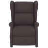 Fauteuil inclinable électrique à oreilles marron foncé tissu 