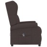 Fauteuil inclinable électrique à oreilles marron foncé tissu 