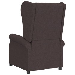 Fauteuil inclinable électrique à oreilles marron foncé tissu 