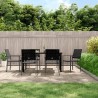 Ensemble à manger de jardin 7 pcs résine tressée acier 