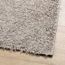 Tapis shaggy PAMPLONA poils longs moderne beige 80x150 cm 
